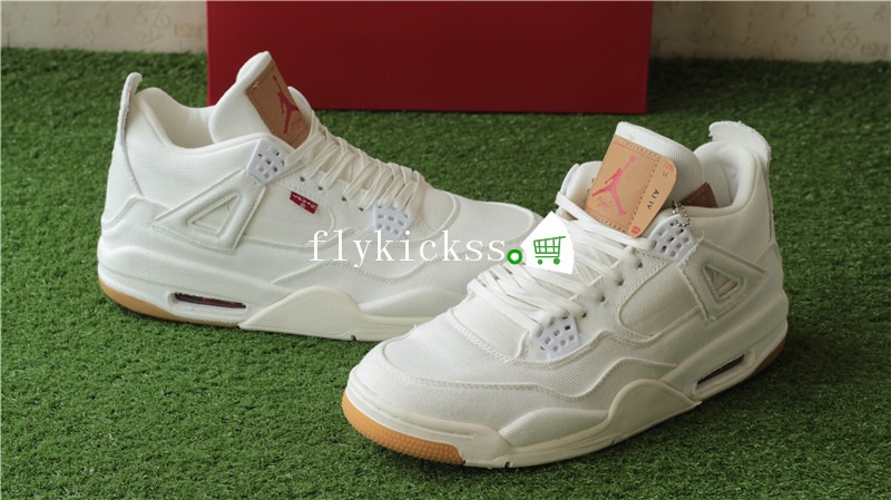 Best Version Levis x Air Jordan 4 Denim White